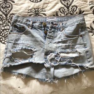 One teaspoon junkyard diamond denim skirt